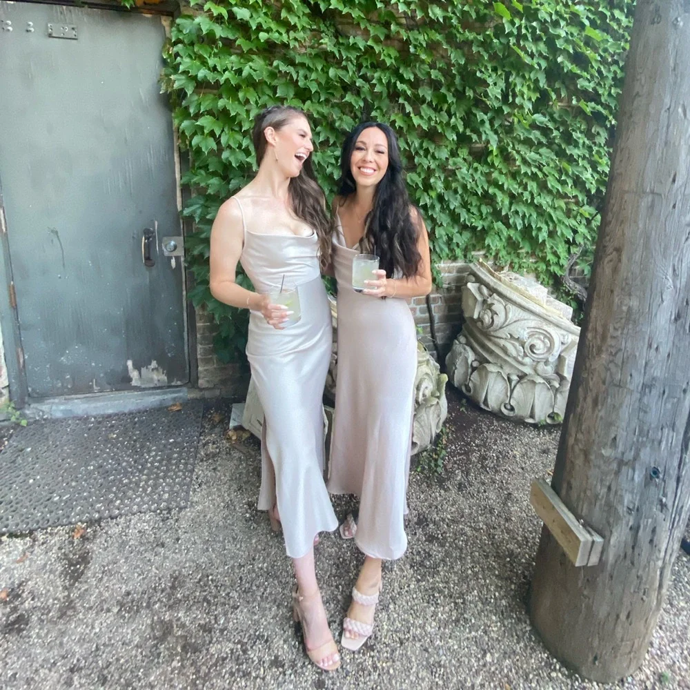 BHLDN Cali Satin Charmeuse Midi Dress - Picture 3 of 6